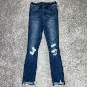 Abercrombie & Fitch Jeans Women’s 25 Blue Ankle Skinny High Rise Dark Denim